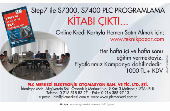 Step 7 ile S7300, S7400 PLC programlama kıtabı çıktı.